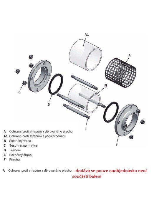 Průhledítko potrubní SS – svar / svar