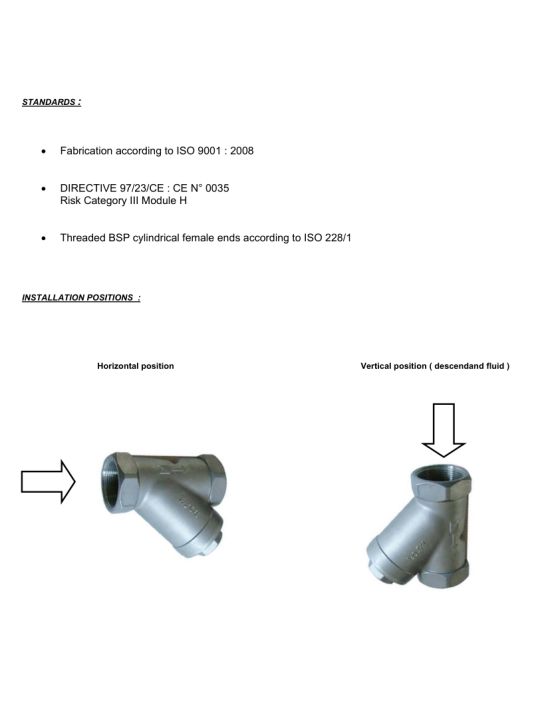 Y – FILTR závitový – typ 230