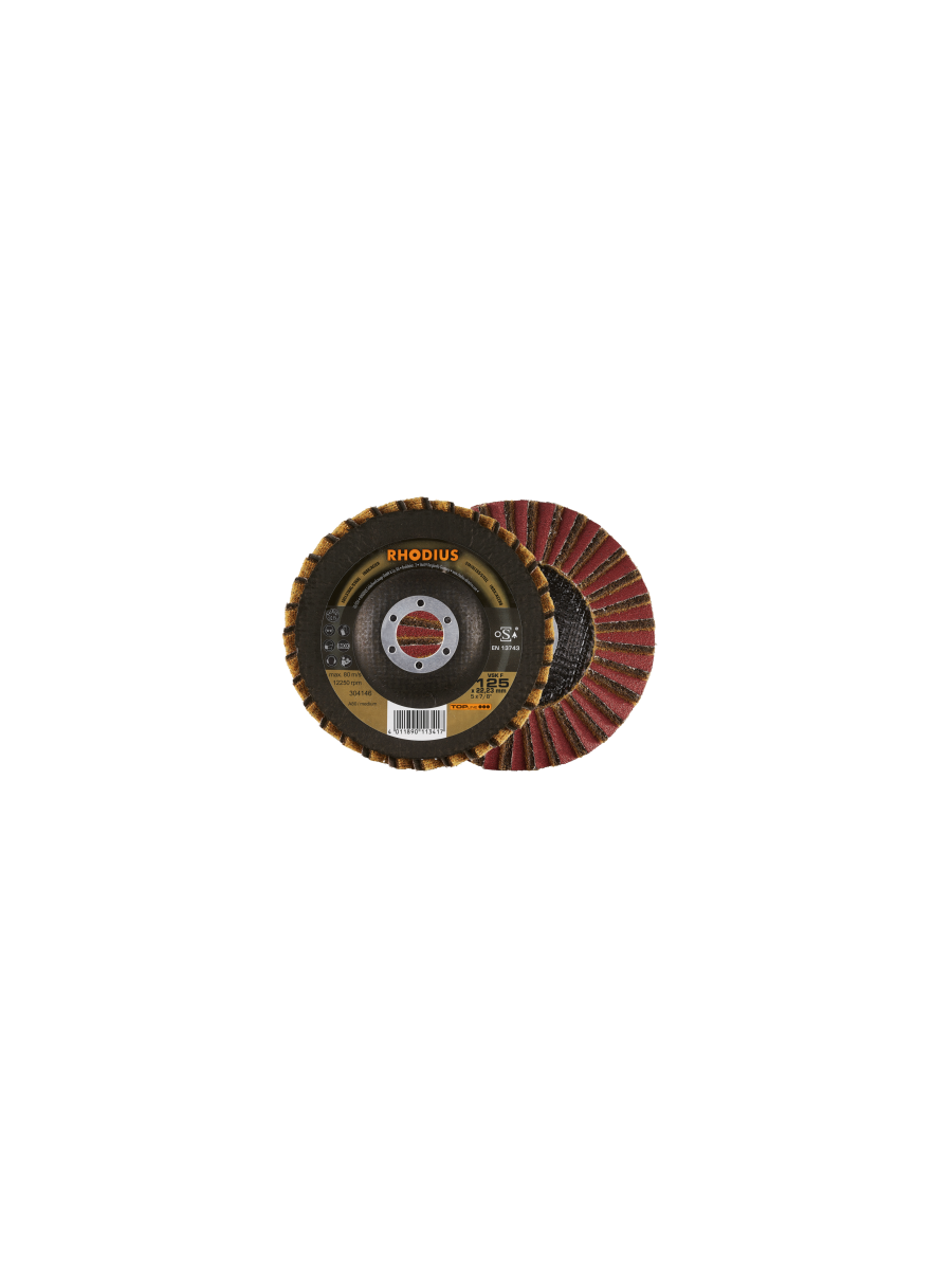 Rhodius VSK F  353298 – lamelový kotúč s brúsnym rúnom 125 × 22,23 mm A150 Very Fine