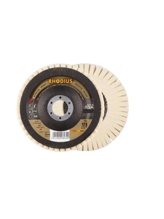 Rhodius FLS 305372 – plstený lamelový leštiaci kotúč 125 × 22,23 mm D5/H25