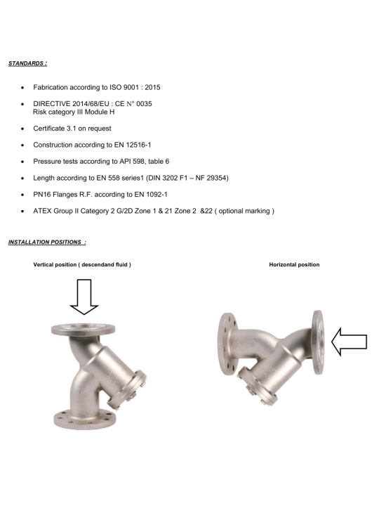 Přírubový filtr – typ 240