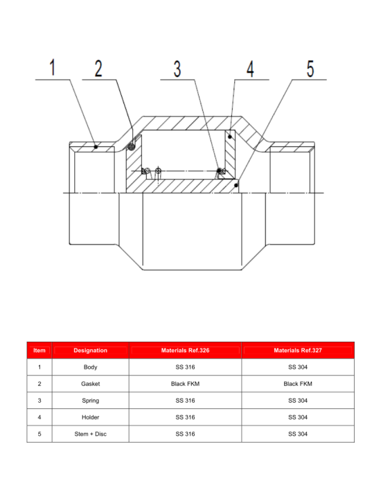 Klapka zpětná FF – TYP 327