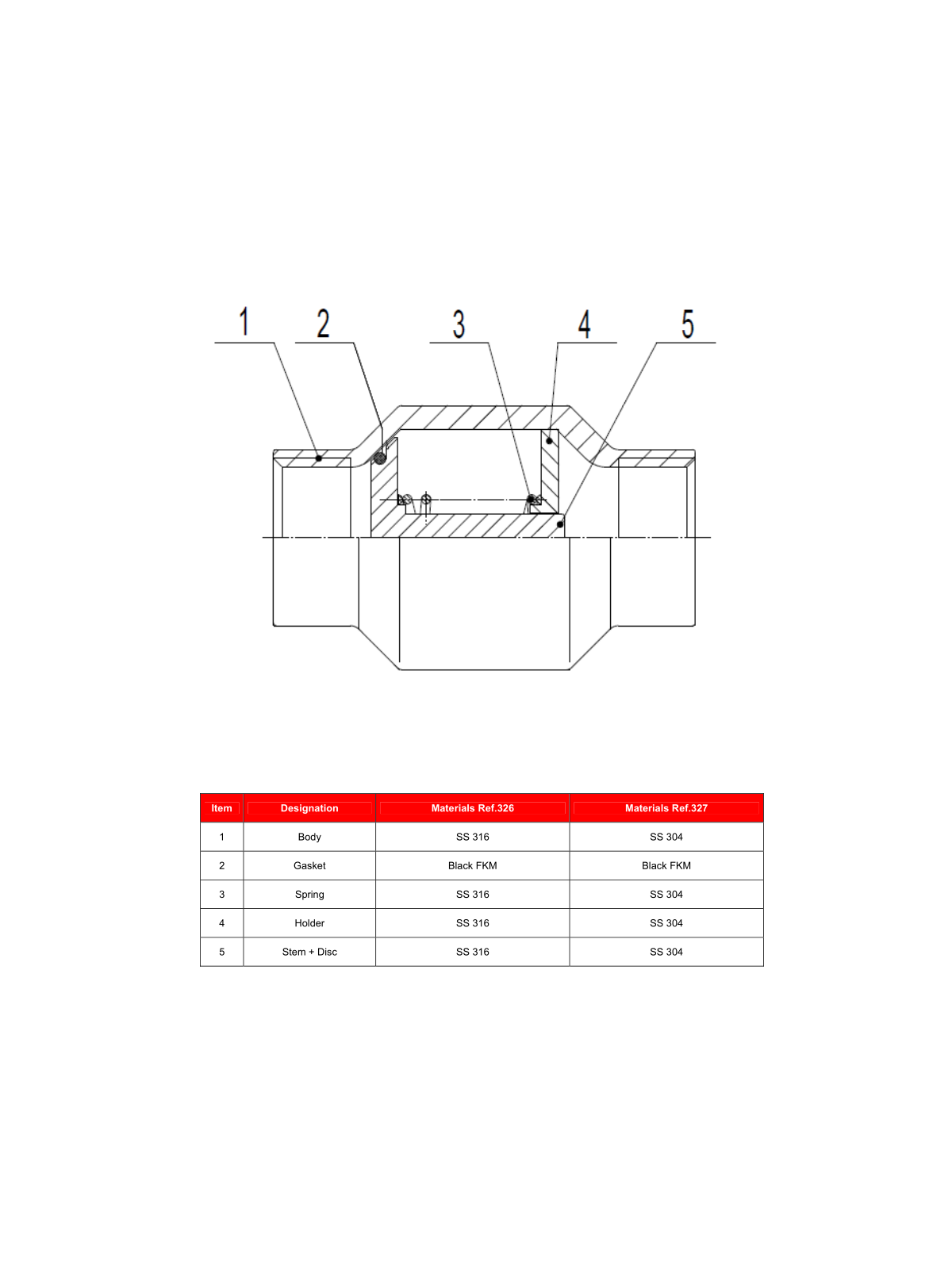 Klapka zpětná FF – TYP 327