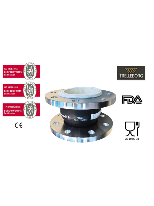 Mezipřírubový kompenzátor NBR potravinářské provedení A316