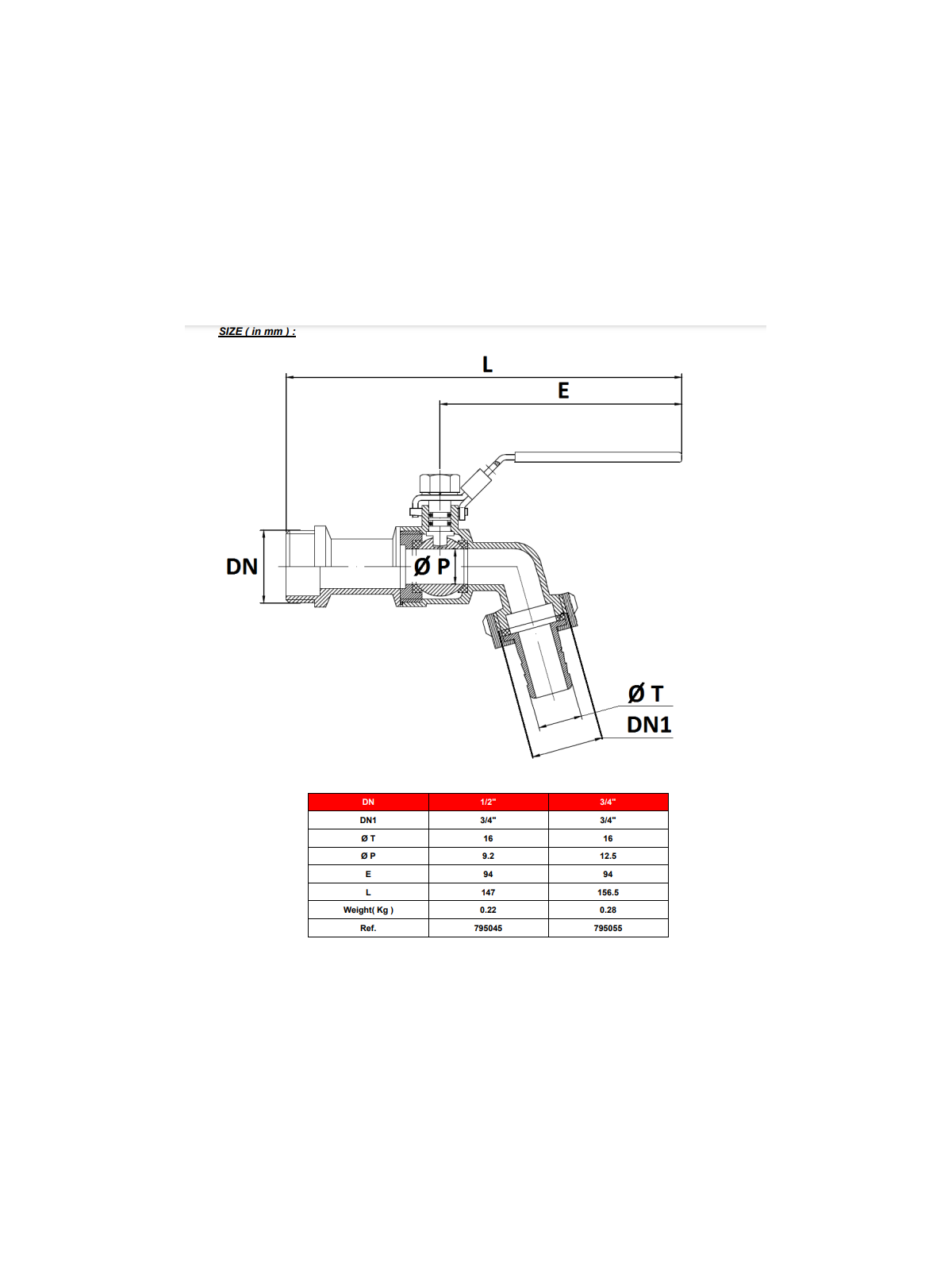 Kulový kohout nerezový – typ BSP zahradní na hadici