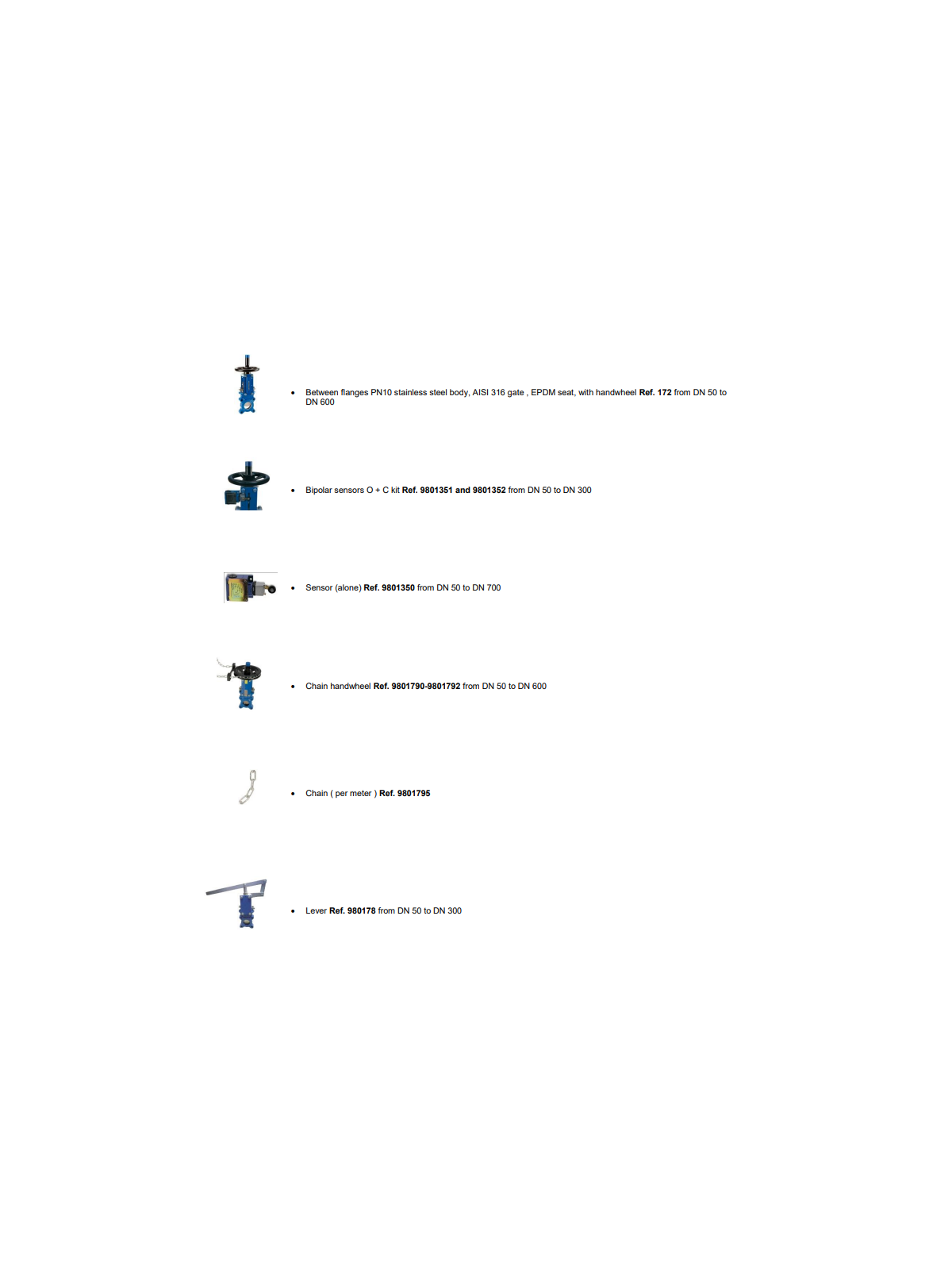 Nožové nerezové šoupátko – posuvník