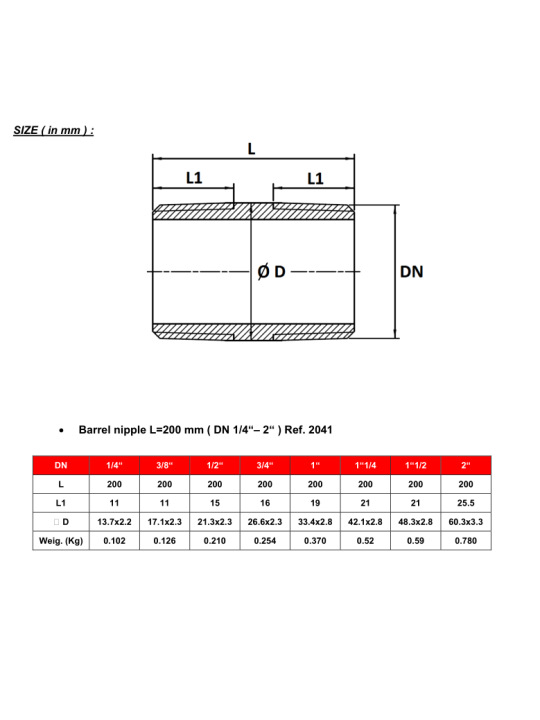 Dvojnipl – typ 2041 200mm