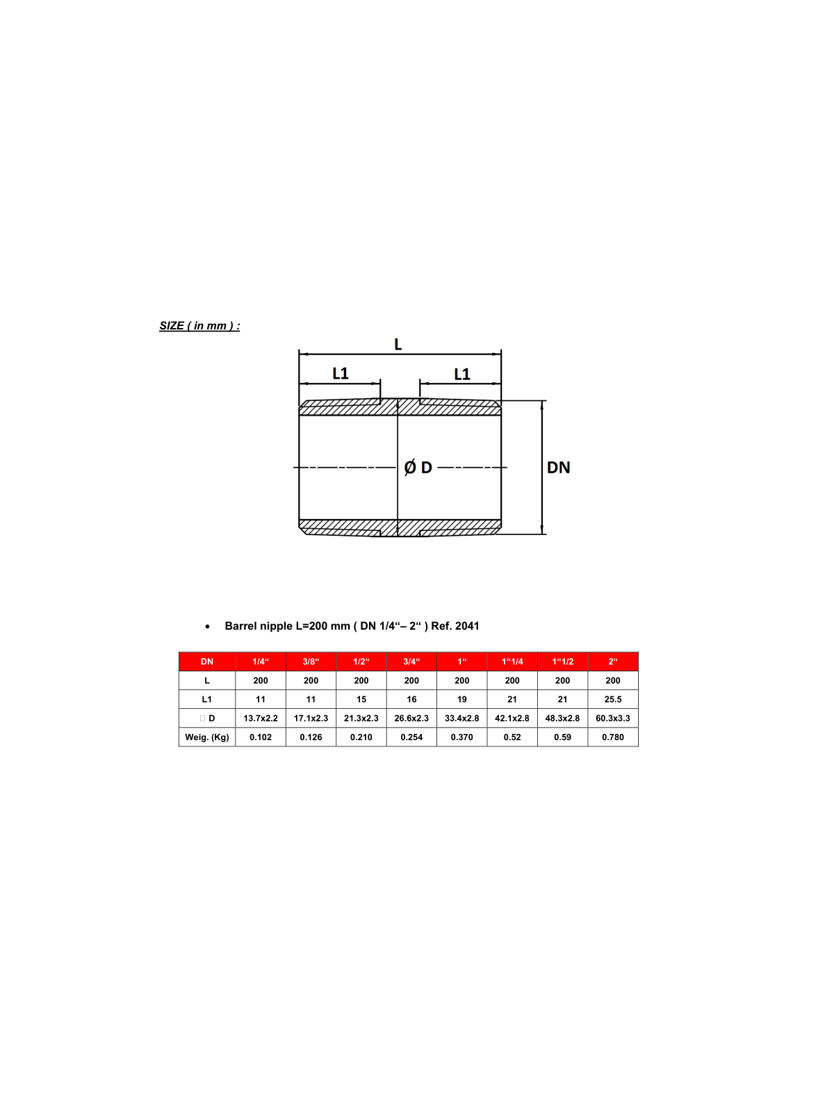 Dvojnipl – typ 2041 200mm